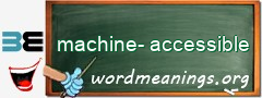 WordMeaning blackboard for machine-accessible